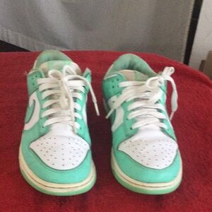 Mint Green and White Sneakers